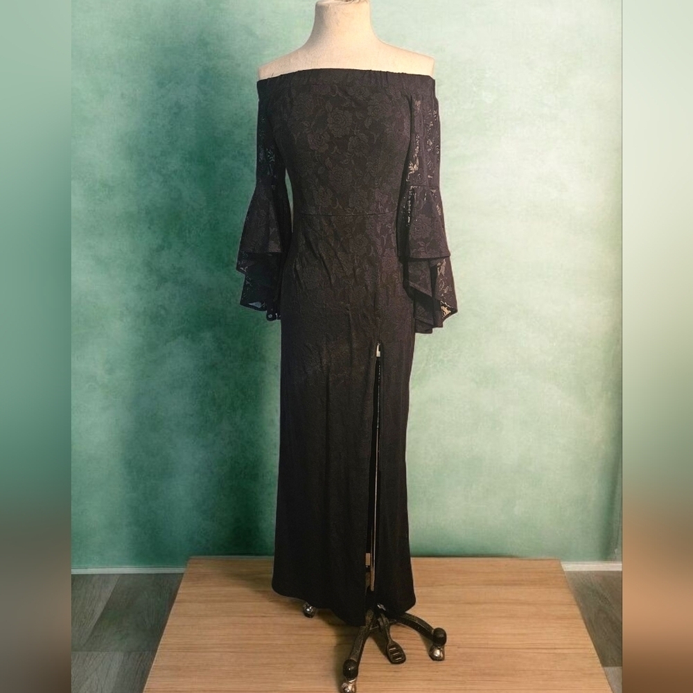 Source Unknown Black Lace Off-Shoulder Dress - Picture 6 of 8